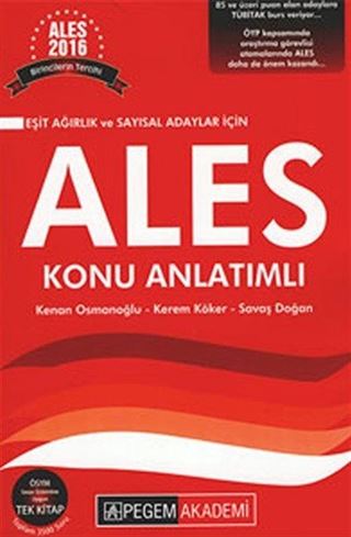 2016 ALES Eşit Ağırlık ve Sayısal Adaylar İçin Konu Anlatımlı