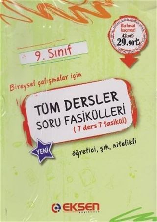 9. Sınıf Tüm Dersler Soru Fasikülleri