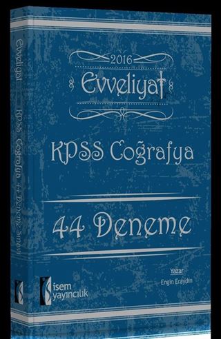 2016 Evveliyat KPSS Coğrafya 44 Deneme