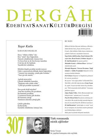 Dergah Edebiyat Sanat Kültür Dergisi Sayı:307 Eylül 2015
