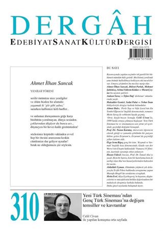Dergah Edebiyat Sanat Kültür Dergisi Sayı:310 Aralık 2015