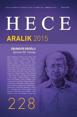 Sayı:228 Aralık 2015 Hece Aylık Edebiyat Dergisi