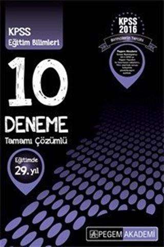 2016 KPSS Eğitim Bilimleri Tamamı Çözümlü 10 Fasikül Deneme