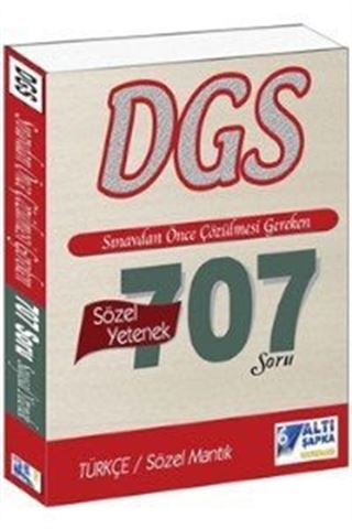 DGS Sözel Yetenek Sınavdan Önce Çözülmesi Gereken 707 Soru