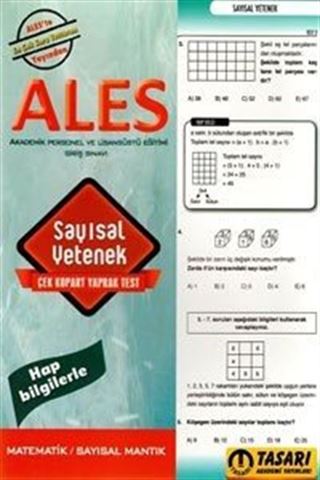 2016 ALES Sayısal Yetenek Çek Kopart Yaprak Test