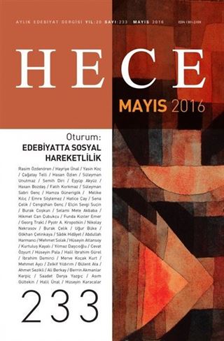 Sayı:233 Mayıs 2016 Hece Aylık Edebiyat Dergisi
