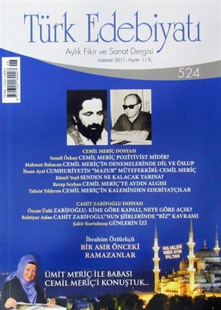 Türk Edebiyatı Aylık Fikir ve Sanat Dergisi Ağutos 2016 Sayı 514