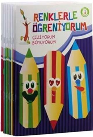 Renklerle Öğreniyorum Örnekli Boyama Seti (10 Kitap)