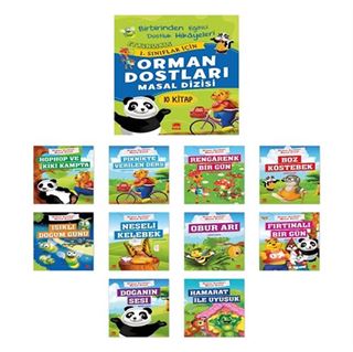 Orman Dostları Masal Dizisi Seti Düz Yazılı (10 Kitap Büyük Boy)