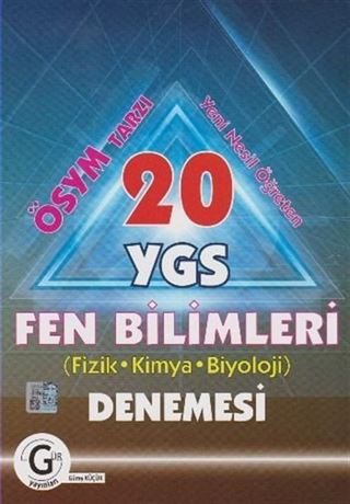 20 YGS Fen Bilimleri Denemesi (Fizik-Kimya-Biyoloji)