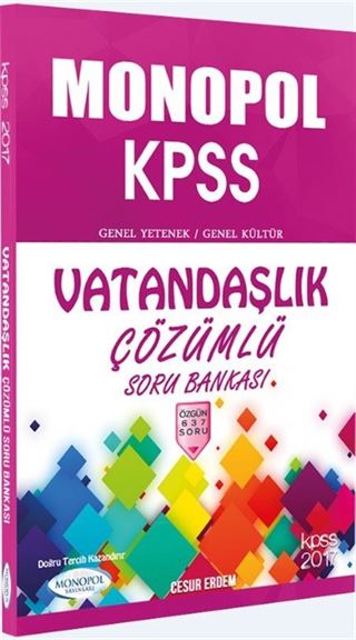 2017 KPSS Vatandaşlık Çözümlü Soru Bankası