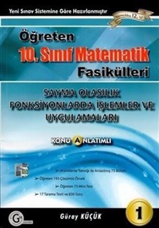 Öğreten 10. Sınıf Matematik Fasikülleri 1 / Sayma Olasılık Fonksiyonlarda İşlemler ve Uygulamaları Konu Anlatımlı