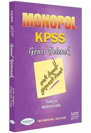 2017 KPSS Genel Yetenek Çek Kopar Yaprak Test