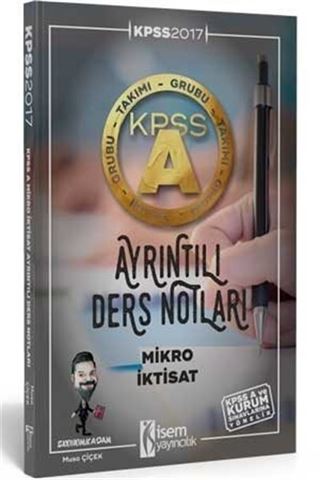 2017 KPSS A Grubu Mikro İktisat Ayrıntılı Ders Notları