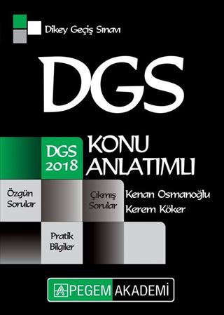 2018 DGS Konu Anlatımlı