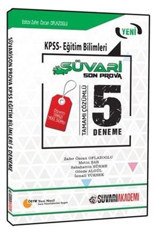 Süvari Son Prova KPSS Eğitim Bilimleri Çözümlü 5 Deneme Sınavı