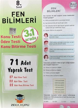 8. Sınıf Fen Bilimleri Yaprak Test (71 Adet)