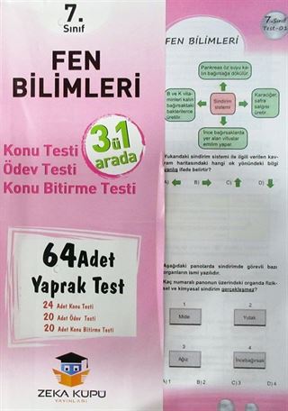 7. Sınıf Fen ve Teknoloji Yaprak Test (64 Adet)