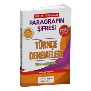 Paragrafın Şifresi Türkçe 20x40 Çözümlü Denemeleri
