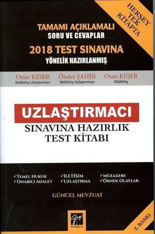 Uzlaştırmacı Sınavına Hazırlık Test Kitabı