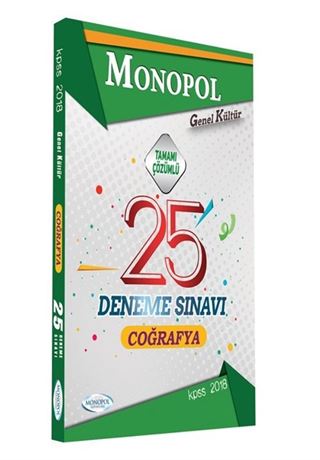 2018 KPSS Genel Kültür Genel Yetenek Coğrafya Çözümlü 25 Deneme Sınavı