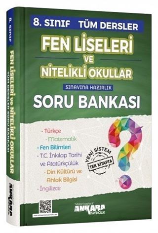 8. Sınıf Fen Liseleri ve Nitelikli Okullar Sınavına Hazırlık Tüm Dersler Soru Bankası