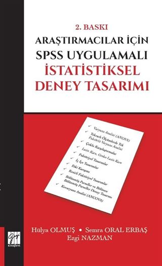 Araştırmacılar İçin SPSS Uygulamalı İstatistiksel Deney Tasarımı
