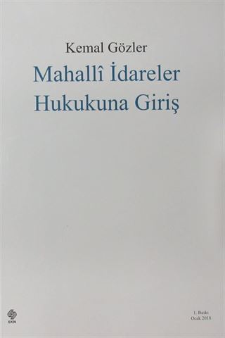 Mahalli İdareler Hukukuna Giriş