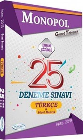2018 KPSS Genel Yetenek Türkçe Tamamı Çözümlü 25 Deneme Sınavı