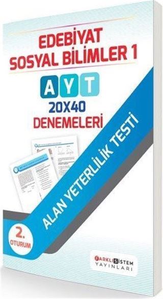 AYT 2. Oturum Edebiyat Sosyal Bilimler 1 20x40 Denemeleri