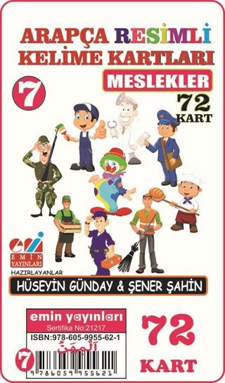 Arapça Resimli Kelime Kartları 7 / Meslekler