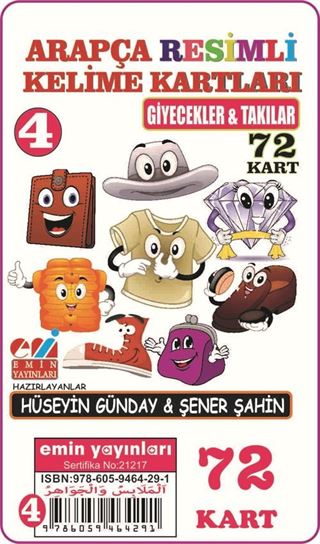 Arapça Resimli Kelime Kartları 4 / Giyecekler - Takılar