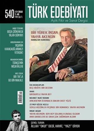 Türk Edebiyatı Aylık Fikir ve Sanat Dergisi Ekim 2018 Sayı: 540