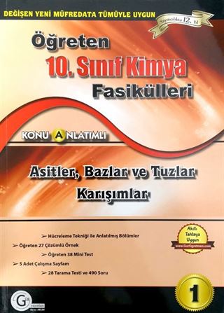 10. Sınıf Öğreten Kimya Fasikülleri