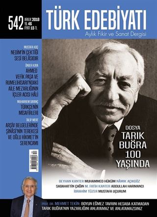 Türk Edebiyatı Aylık Fikir ve Sanat Dergisi Aralık 2018 Sayı: 542