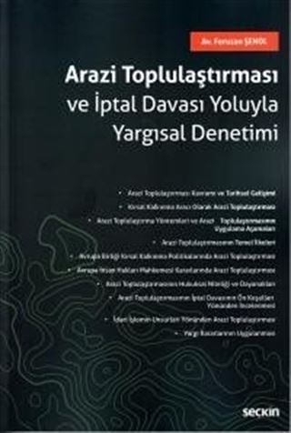 Arazi Toplulaştırması ve İptal Davası Yoluyla Yargısal Denetimi