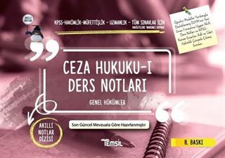Ceza Hukuku 1 Genel Hükümler Ders Notları