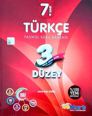 7. Sınıf Türkçe 3 Düzey Fasikül Soru Bankası