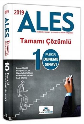 2019 ALES Tamamı Çözümlü 10 Fasikül Deneme Sınavı