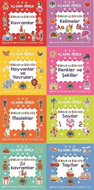 Aç-Kapa Öğren (8 Kitap)
