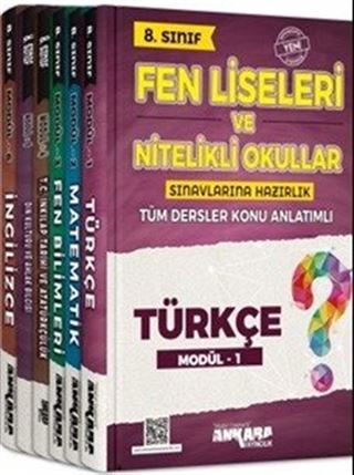8. Sınıf Fen Liseleri ve Nitelikli Okullar Sınavlarına Hazırlık Tüm Dersler Konu Anlatımlı Modüler Set (6 Kitap)