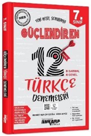 7. Sınıf Güçlendiren Türkçe 12 Deneme Sınavı