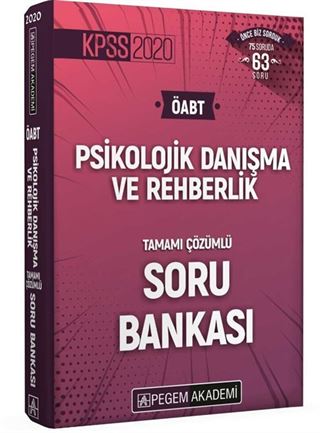 2020 KPSS ÖABT Psikolojik Danışma ve Rehberlik Tamamı Çözümlü Soru Bankası