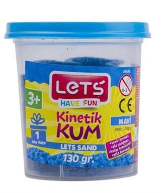 Lets Kinetik Kum 130 gr. Mavi Plastik Kutu(3304)