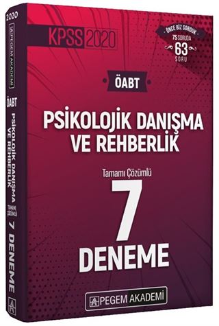 2020 KPSS ÖABT Psikolojik Danışma ve Rehberlik Tamamı Çözümlü 7 Deneme