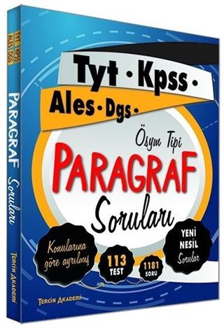 KPSS ALES DGS TYT ÖSYM Tipi Paragraf Soruları Soru Bankası