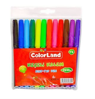 Colorland Keçeli Kalem 12'Li Pvc Color(KEC01)