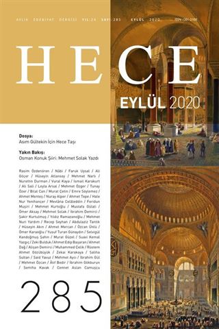 Sayı:285 Eylül 2020 Hece Aylık Edebiyat Dergisi