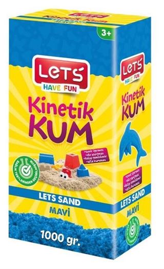 Lets Kinetik Kum 1000 gr. Mavi Karton Kutu