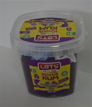 Lets Kinetik Kum 500 gr. Mor Plastik Kutu